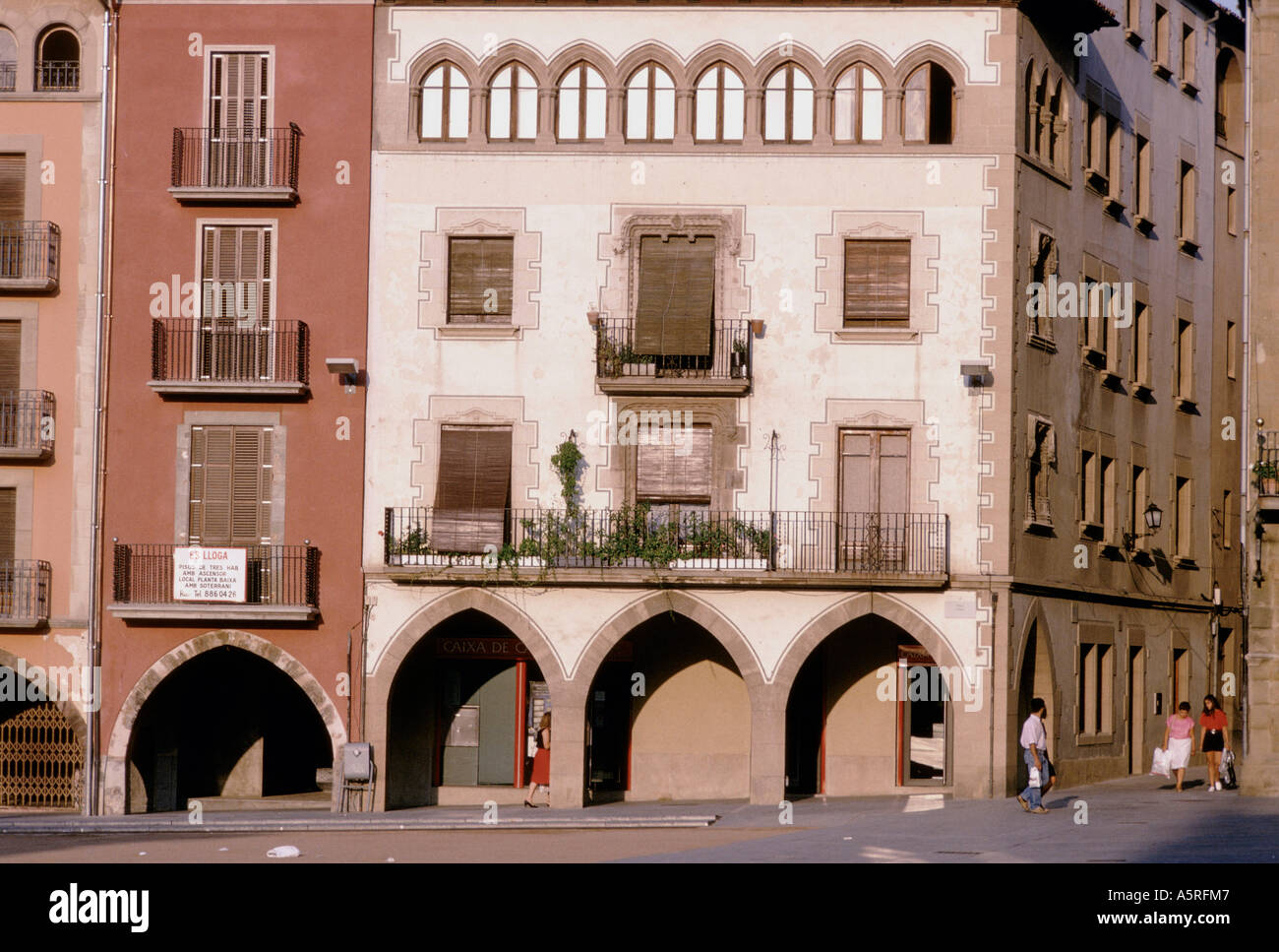 COSTA BRAVA Catalogna la piazza centrale della città di VIC Foto Stock