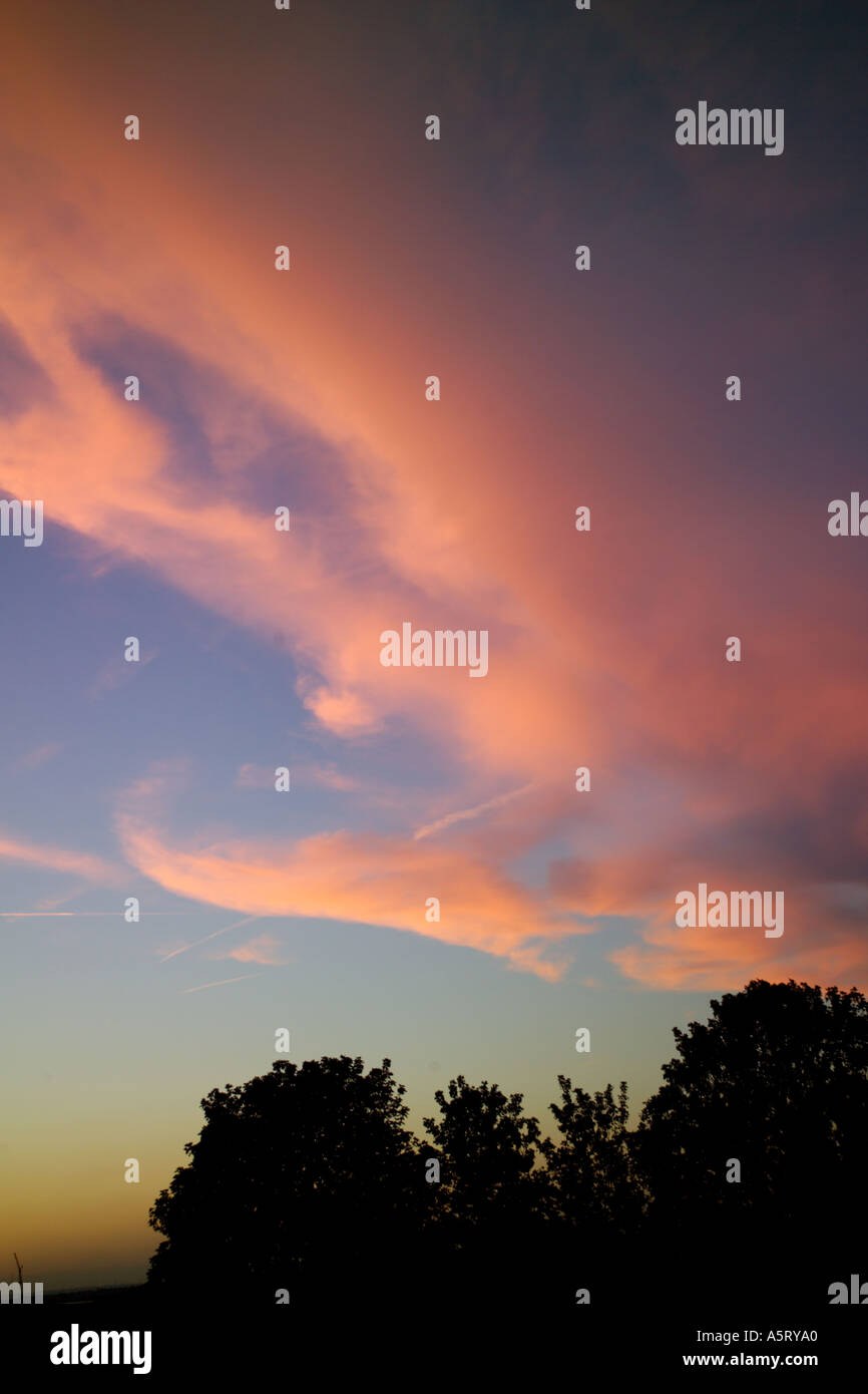 Nuvole al tramonto Foto Stock