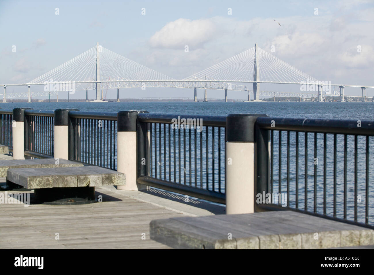 Arthur Ravenel Jr sospensione ponte Charleston Foto Stock