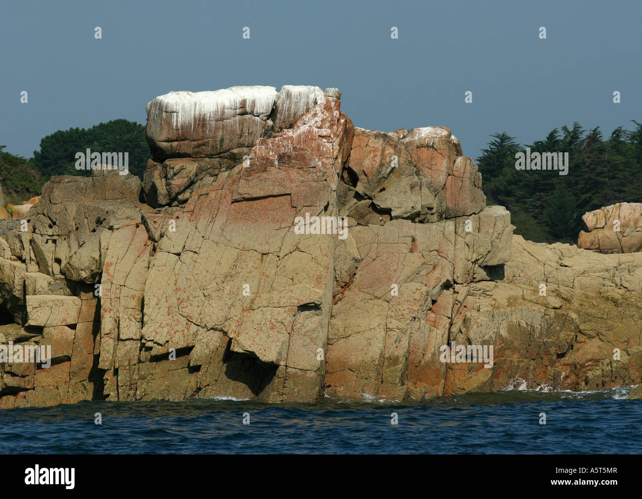 Ile de Brehat, Bretagna, Francia, costiere di roccia Foto Stock