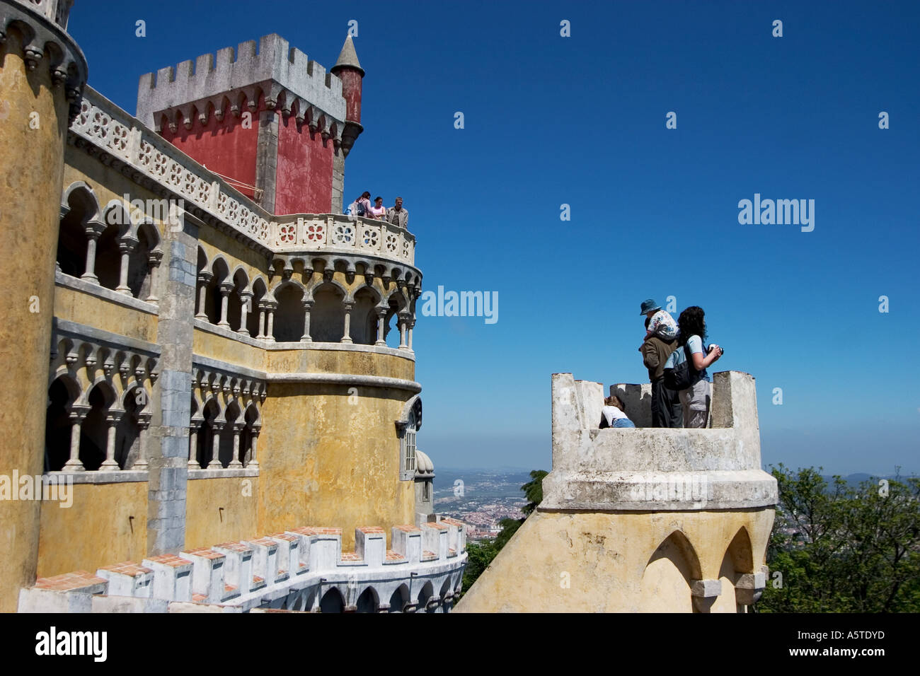 La pena Palazzo di Sintra è una popolare attrazione turistica in Portogallo, Foto Stock