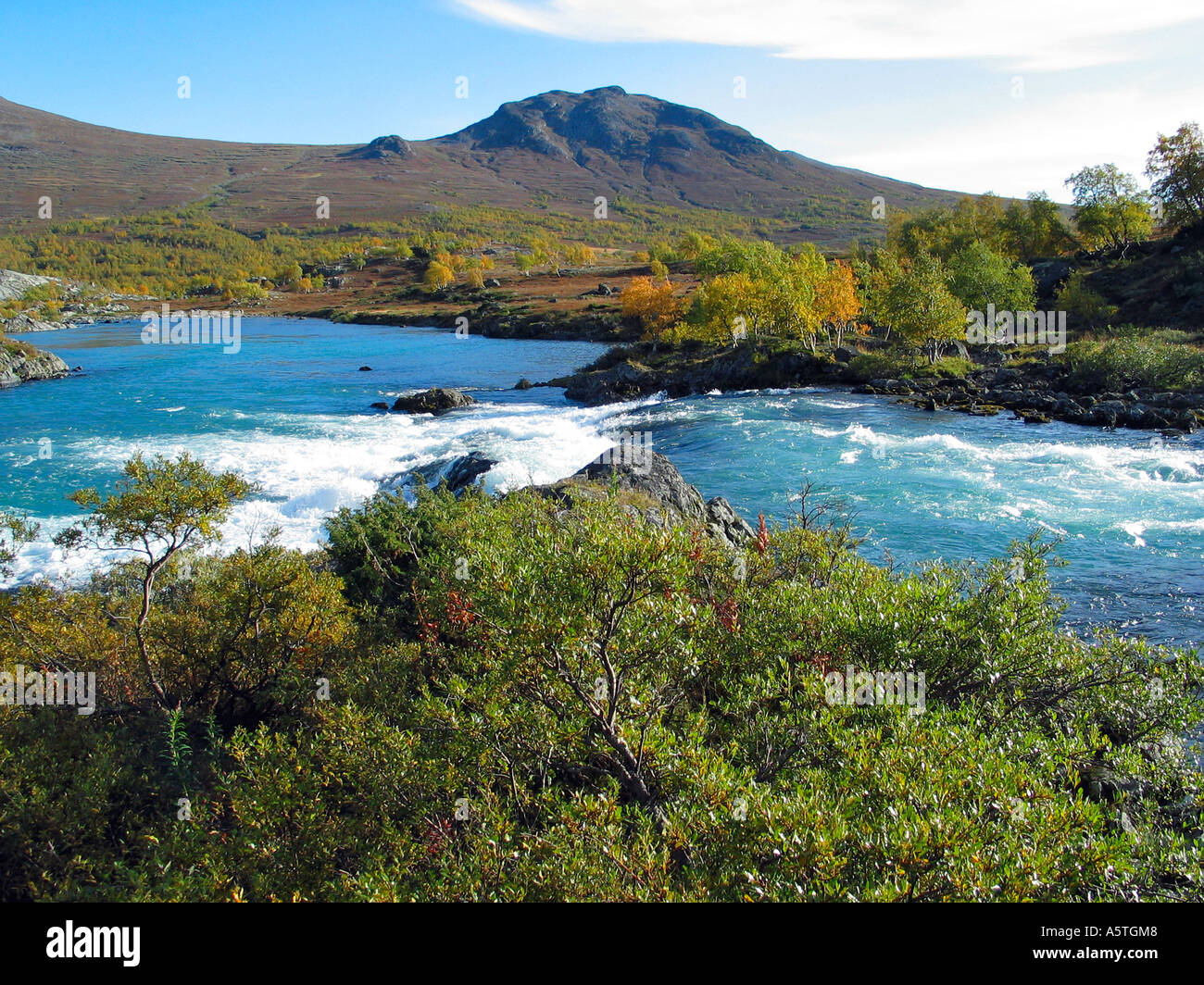 La rotazione delle stagioni estate indiana Jotunheimen Norvegia Foto Stock