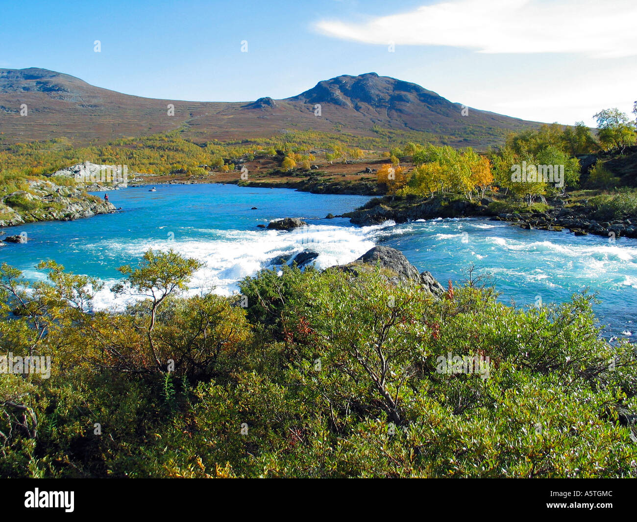 La rotazione delle stagioni estate indiana Jotunheimen Norvegia Foto Stock