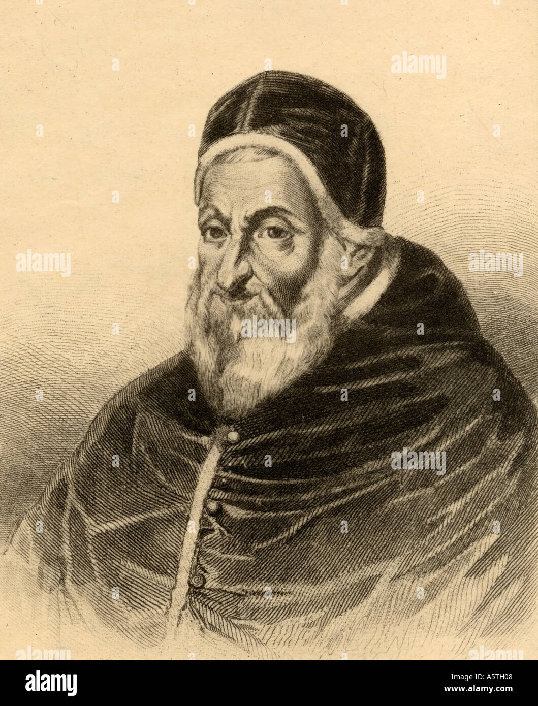 Sisto V o Xystus V, nato Felice Peretti Montalto, 1521 - 1590. Il papa Foto Stock