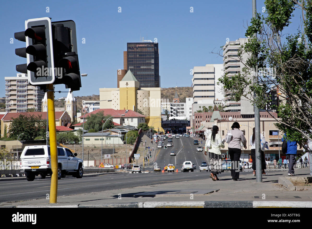 Painet JJ1705 namibia centro di intersezione windhoek 2 africa subsahara economia ricchezza paese nazione in via di sviluppo meno Foto Stock