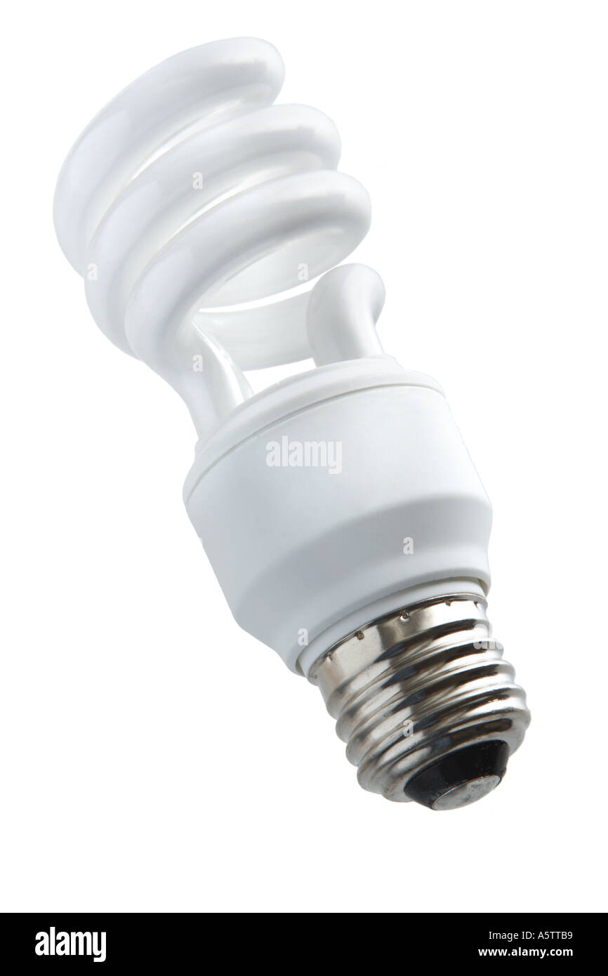 Efficiente di energia fluorescente compatta lampadina Foto Stock