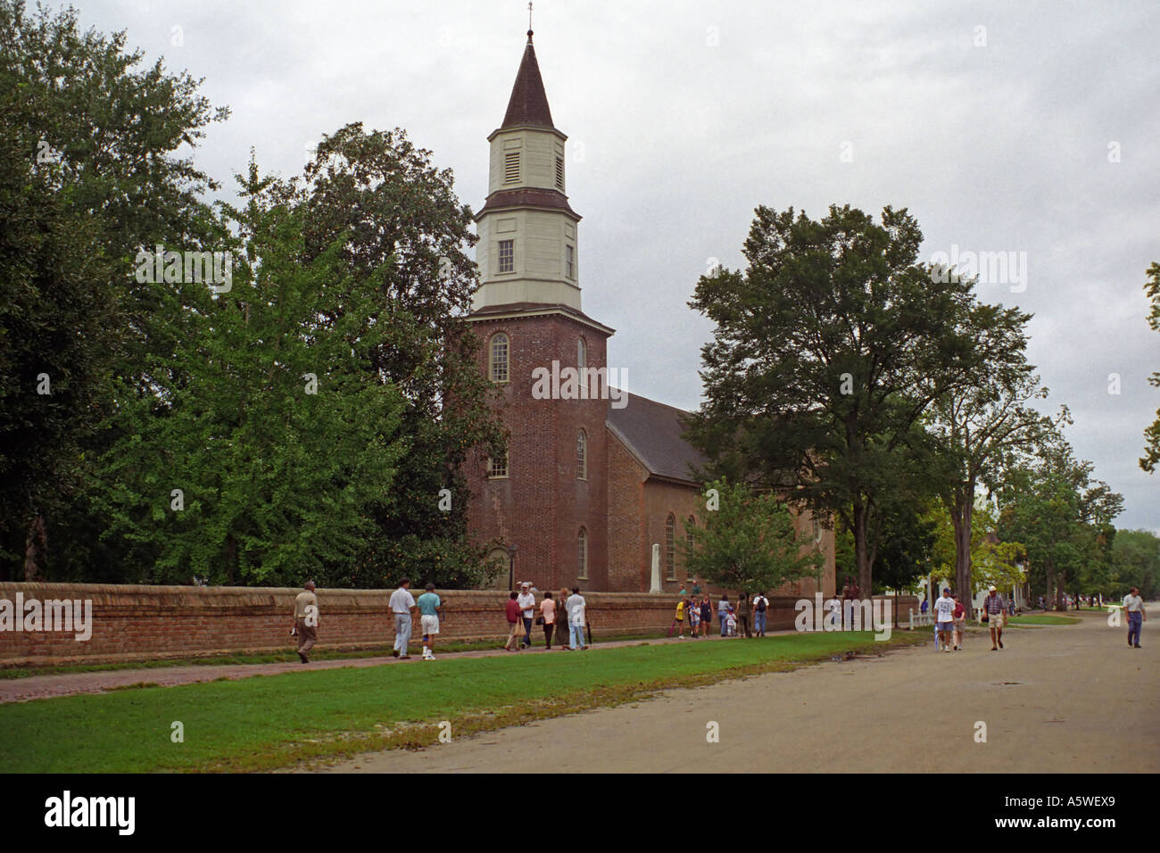 Chiesa Bruton Parish Colonial Williamsburg Virginia Foto Stock