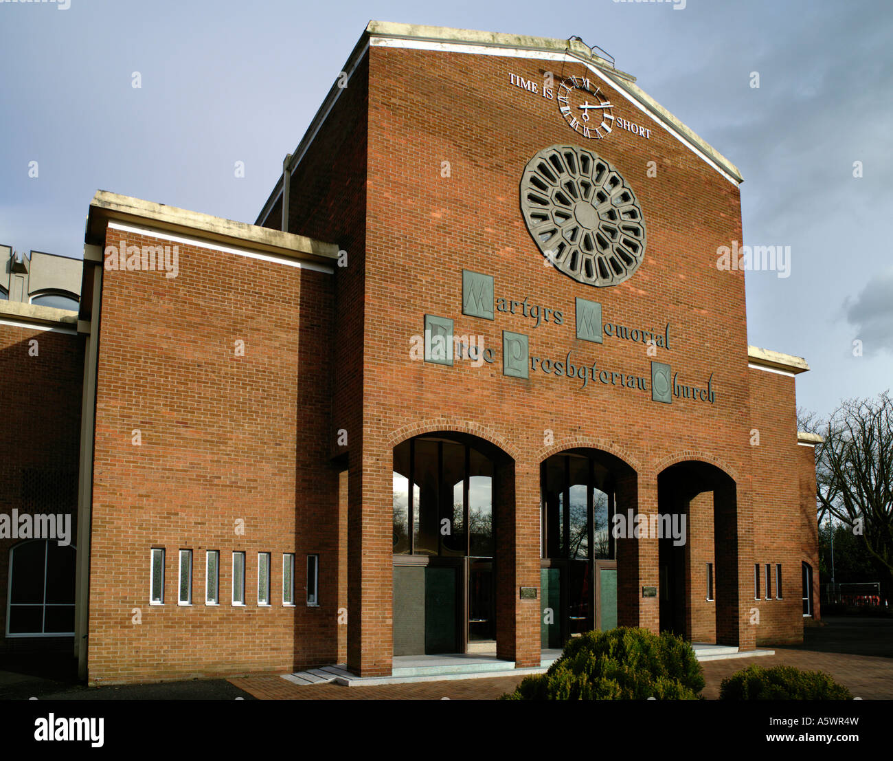 Memoriale dei martiri libera Chiesa Presbiteriana, Belfast, Irlanda del Nord Foto Stock