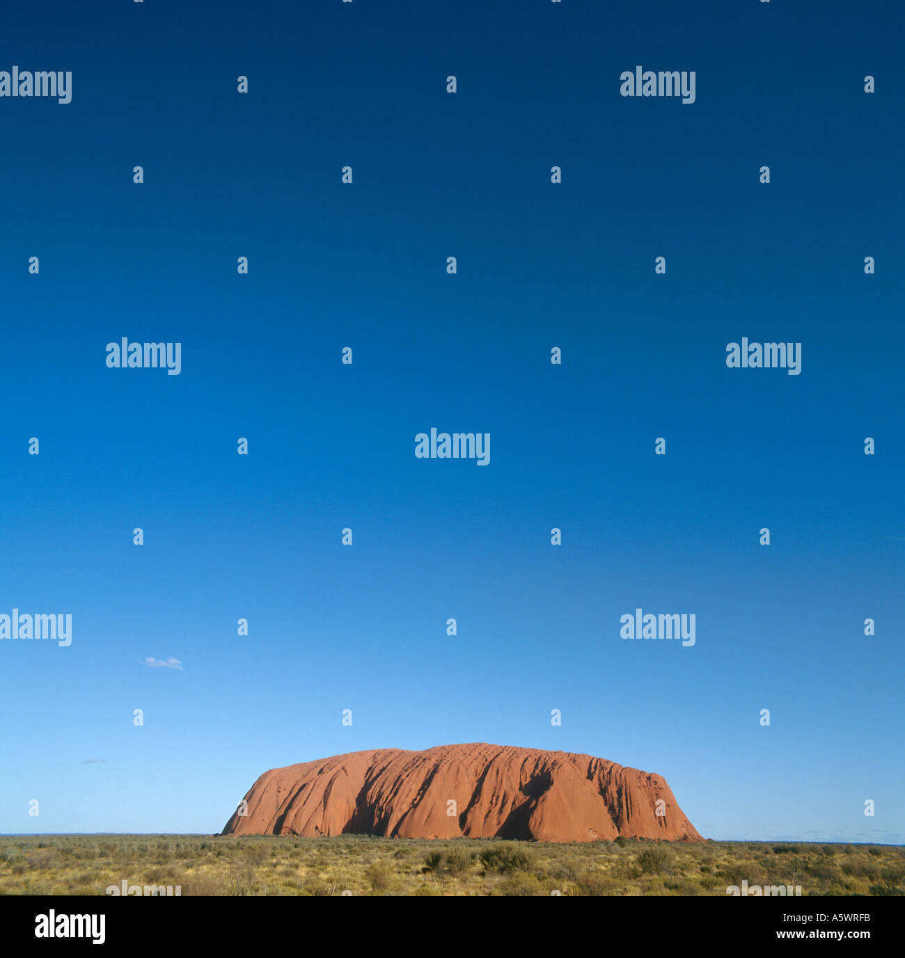 Ayers Rock (Uluru), il Parco Nazionale di Uluru, Territorio del Nord, l'Australia Foto Stock