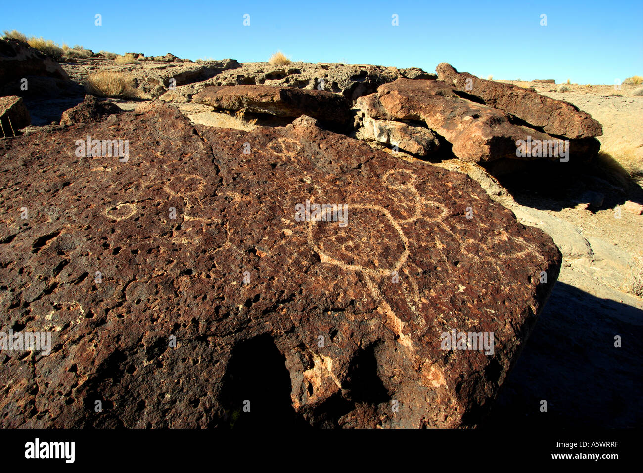 Il vescovo petroglifi Owens Valley, California Foto Stock