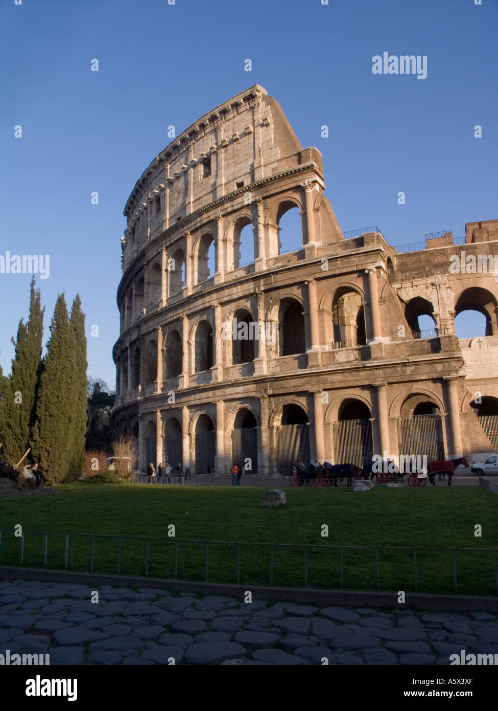 Colosseo, anfitatro Flavio, anphiteather Flaviano, Roma Foto Stock