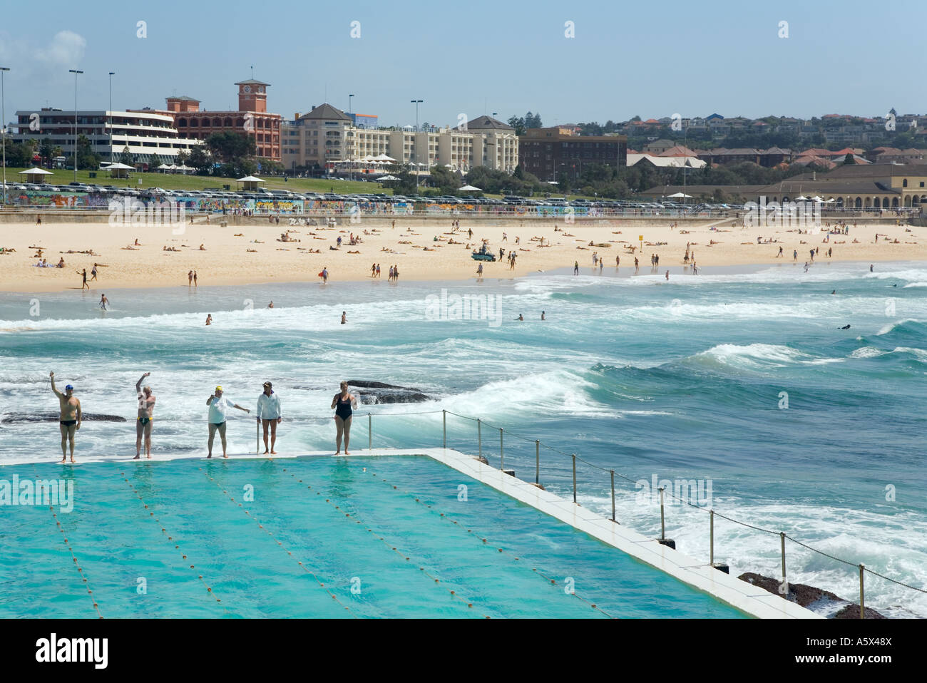 Bagni di Bondi - Sydney, Nuovo Galles del Sud Australia Foto Stock