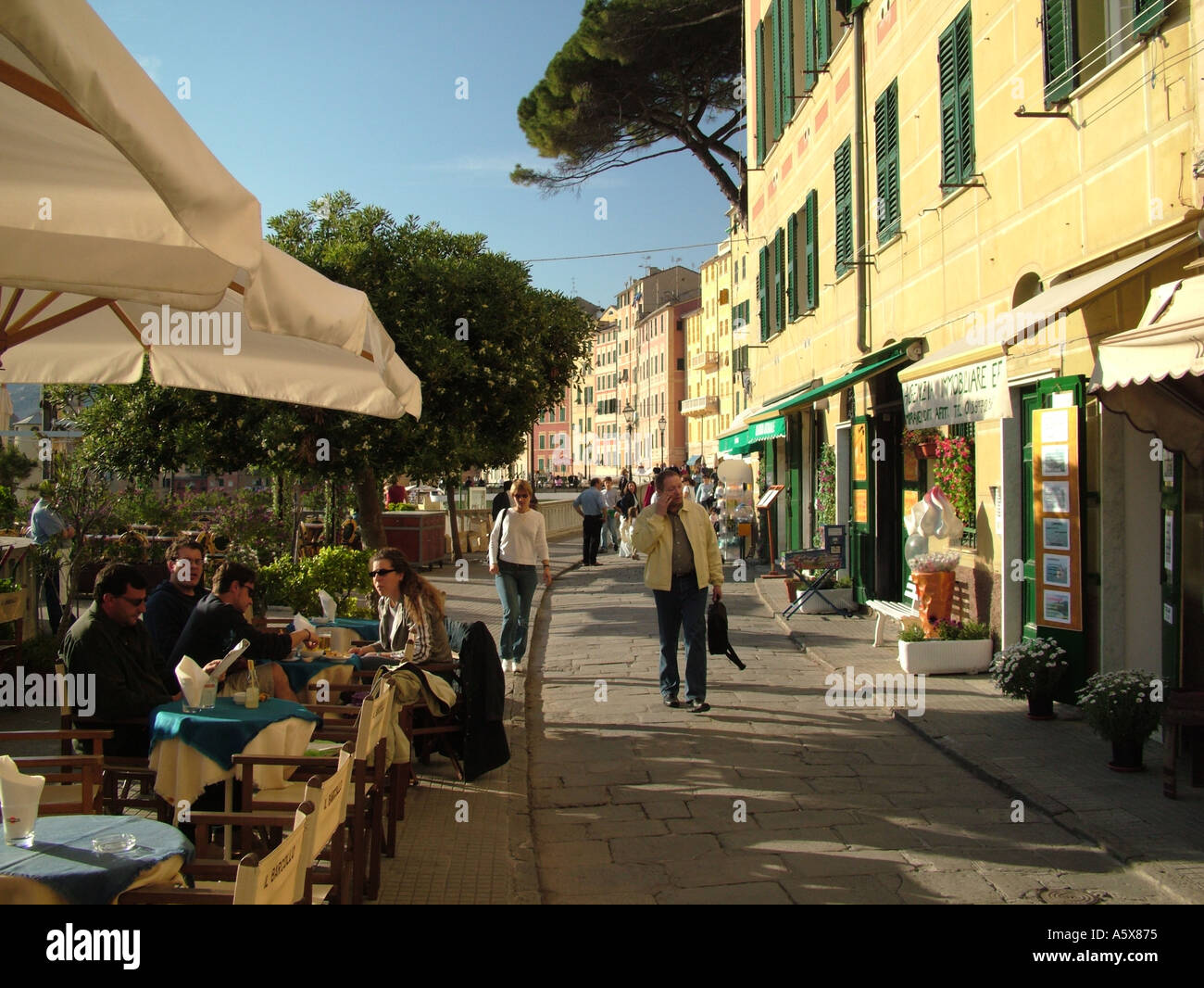 AJD35518, Liguria, Italia, Camogli, la Riviera di Levante, Europa Foto Stock