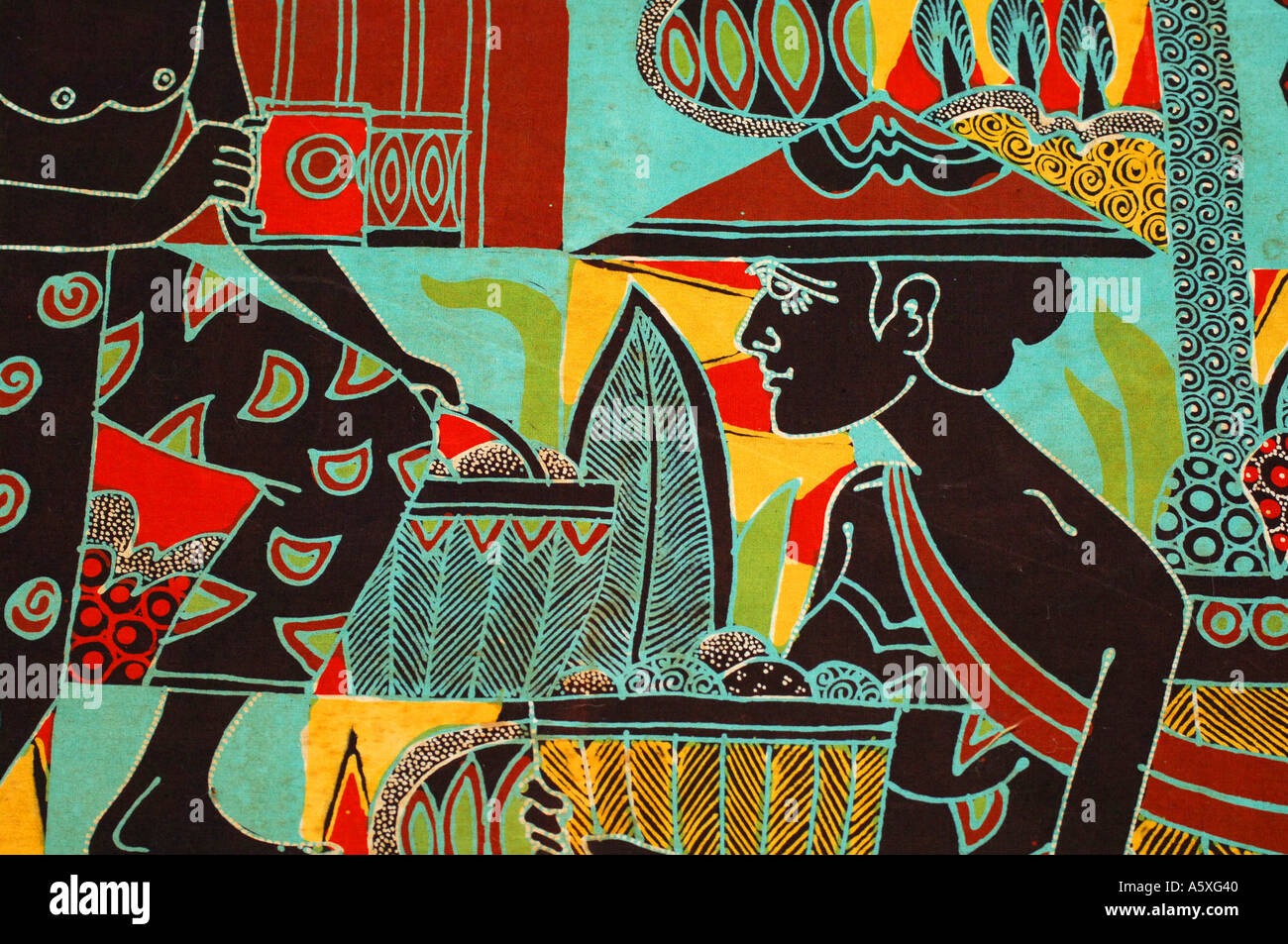 La stampa batik da Langkawi Malaysia Foto Stock