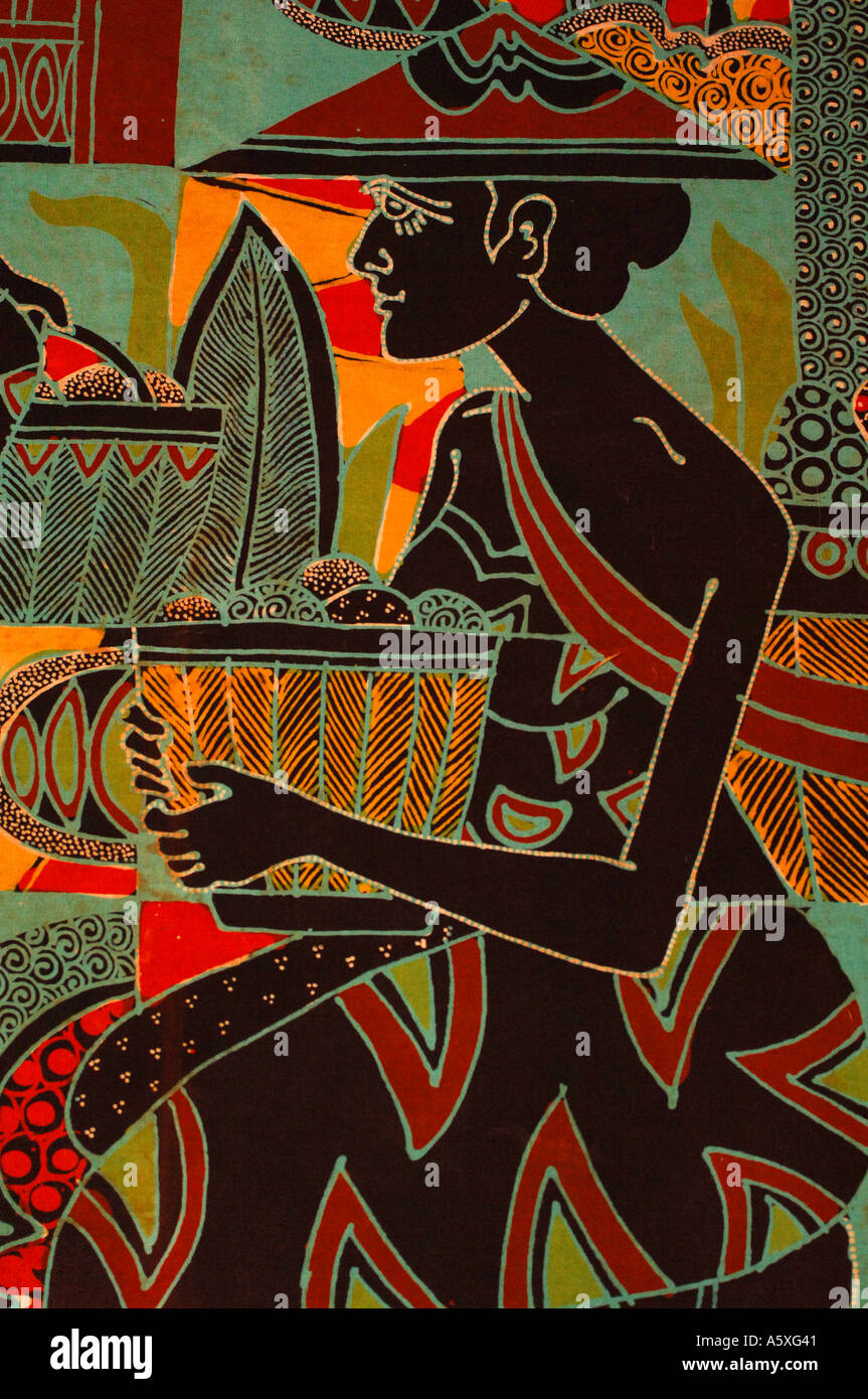 La stampa batik da Langkawi Malaysia Foto Stock