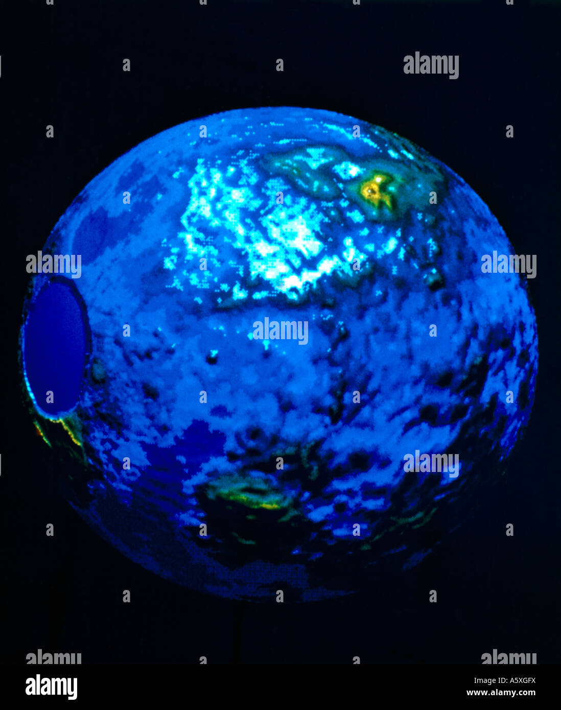 Falso colore della superficie di Venere preso da un altimetro radar sulla sonda Pioneer Venus Orbiter che mostra la regione vulcanica Beta, Ishtar Terra regio Foto Stock