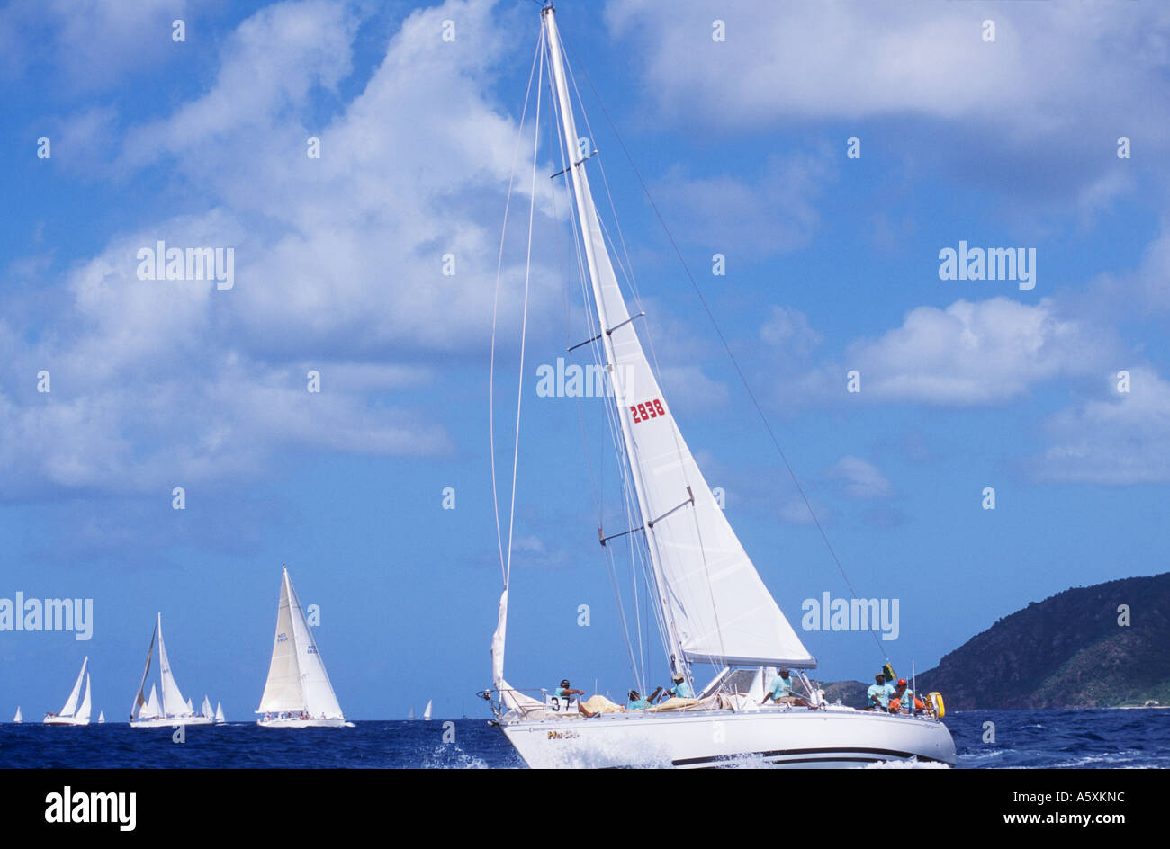 Racing Yachts Antigua racing Week Antigua West Indies Foto Stock