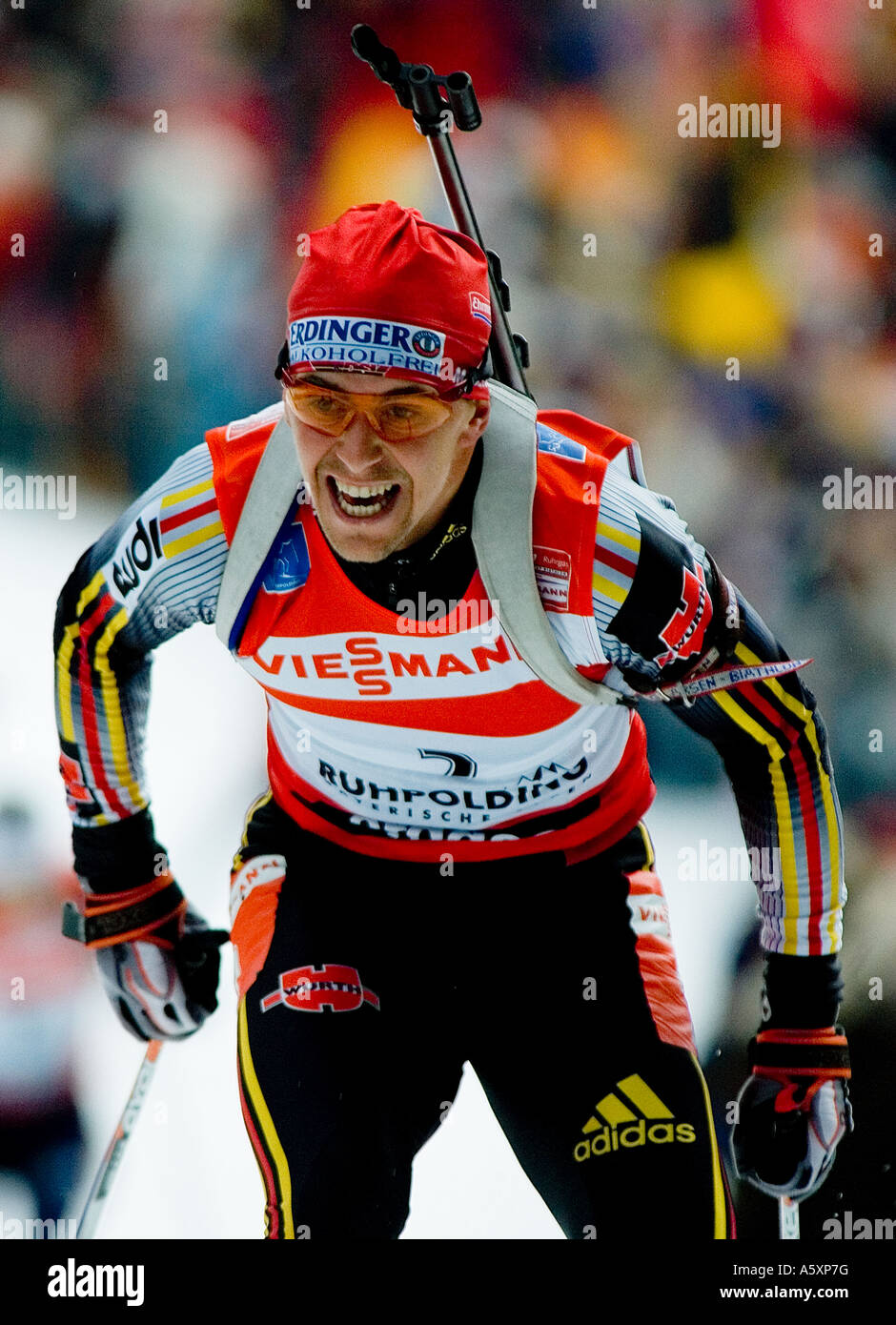 Michael Greis Nesselwang Biathlon Weltcup Männer 15 km Ruhpolding 14 01 2007 Foto Stock