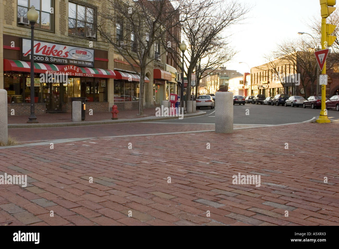 Davis Square Somerville Massachusetts Foto Stock Davis Square Somerville Massachusetts Foto Stock