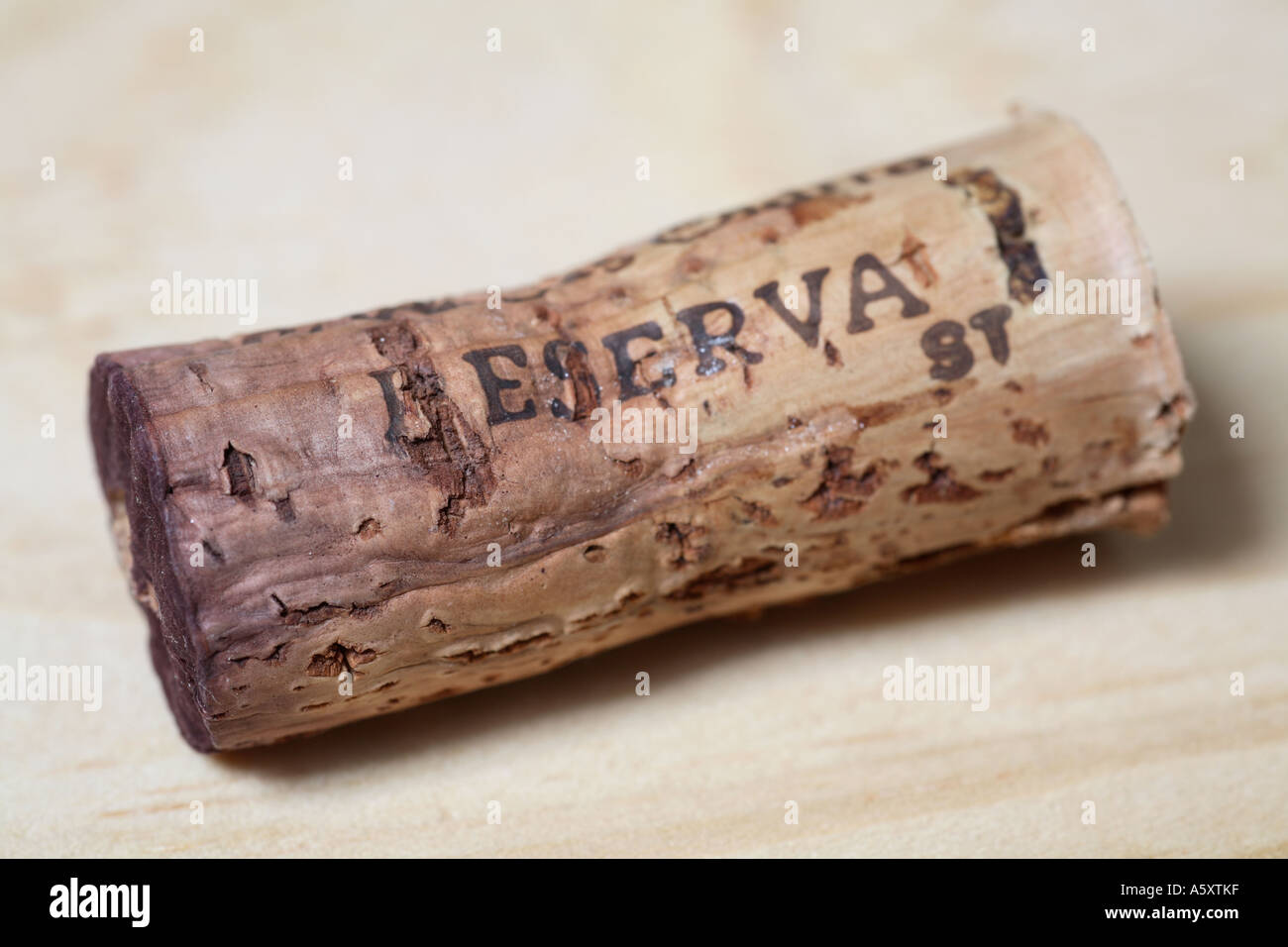 Vini d'annata cork Foto Stock