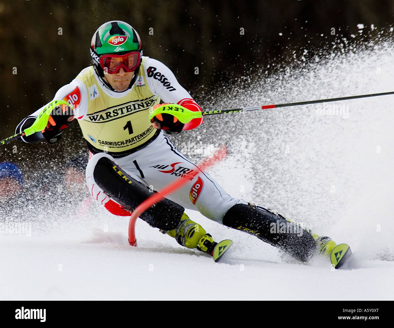 MATT Mario Österreich Weltcup Slalom Garmisch Partenkirchen 25 02 200 Foto Stock