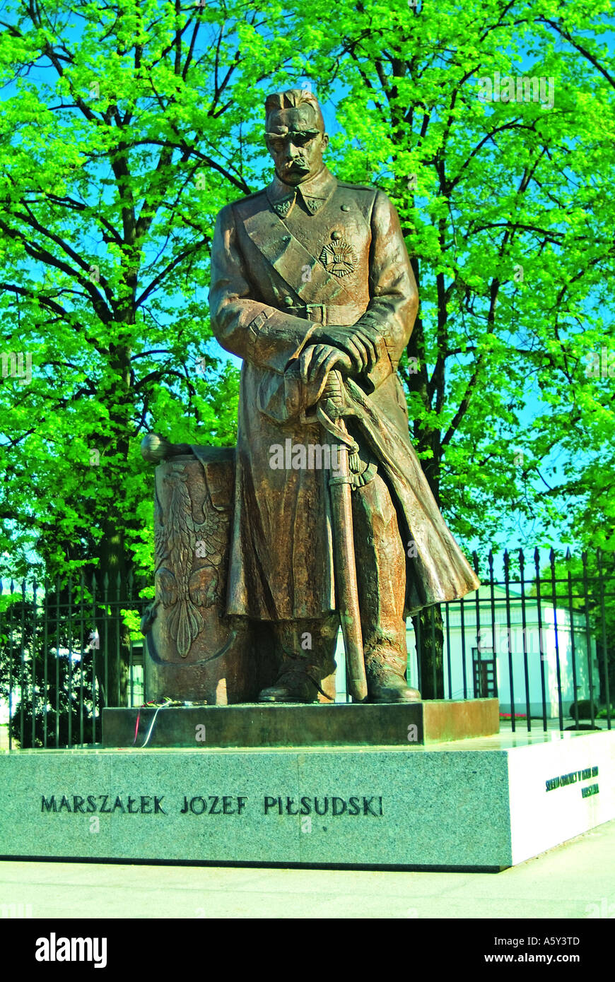 Il monumento di Josef Pilsudski Varsavia POLONIA Foto Stock