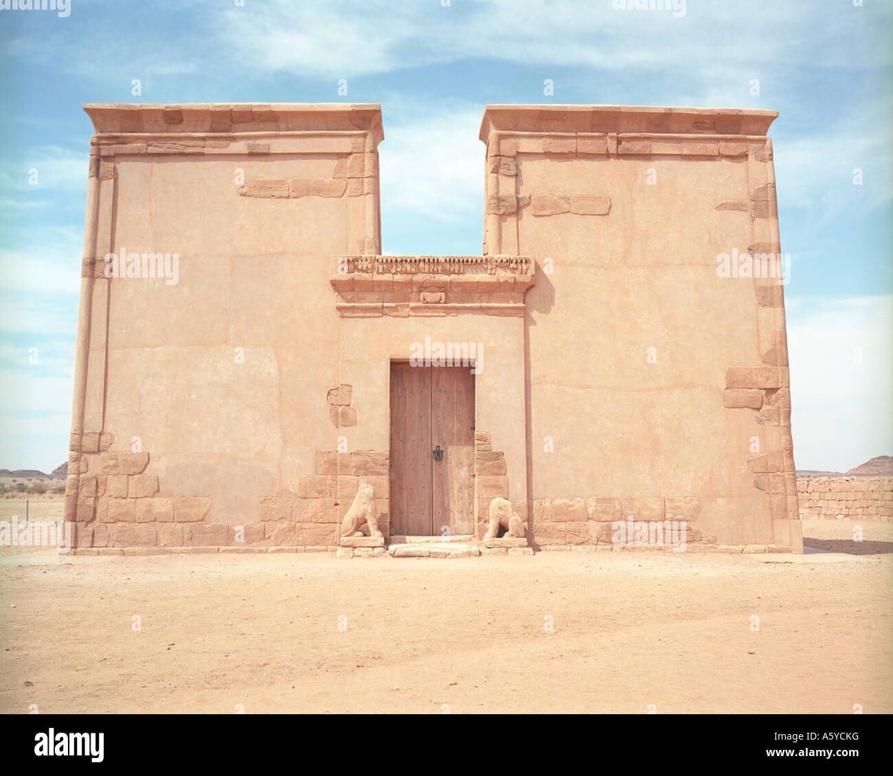 Apedemak Tempio a Naga, Sudan Foto Stock