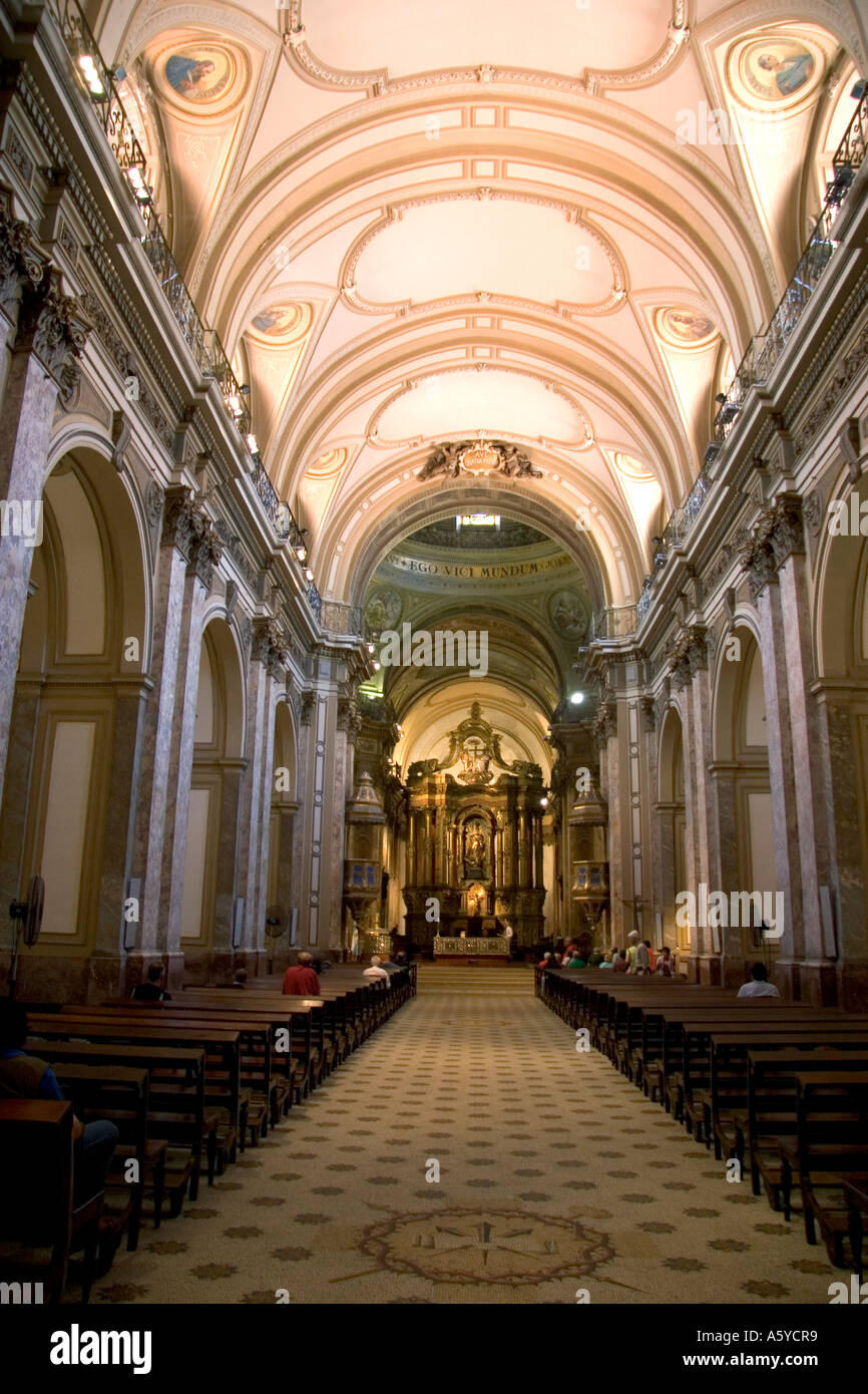 Interno della Cattedrale Metropolitana di Buenos Aires, Argentina. Foto Stock