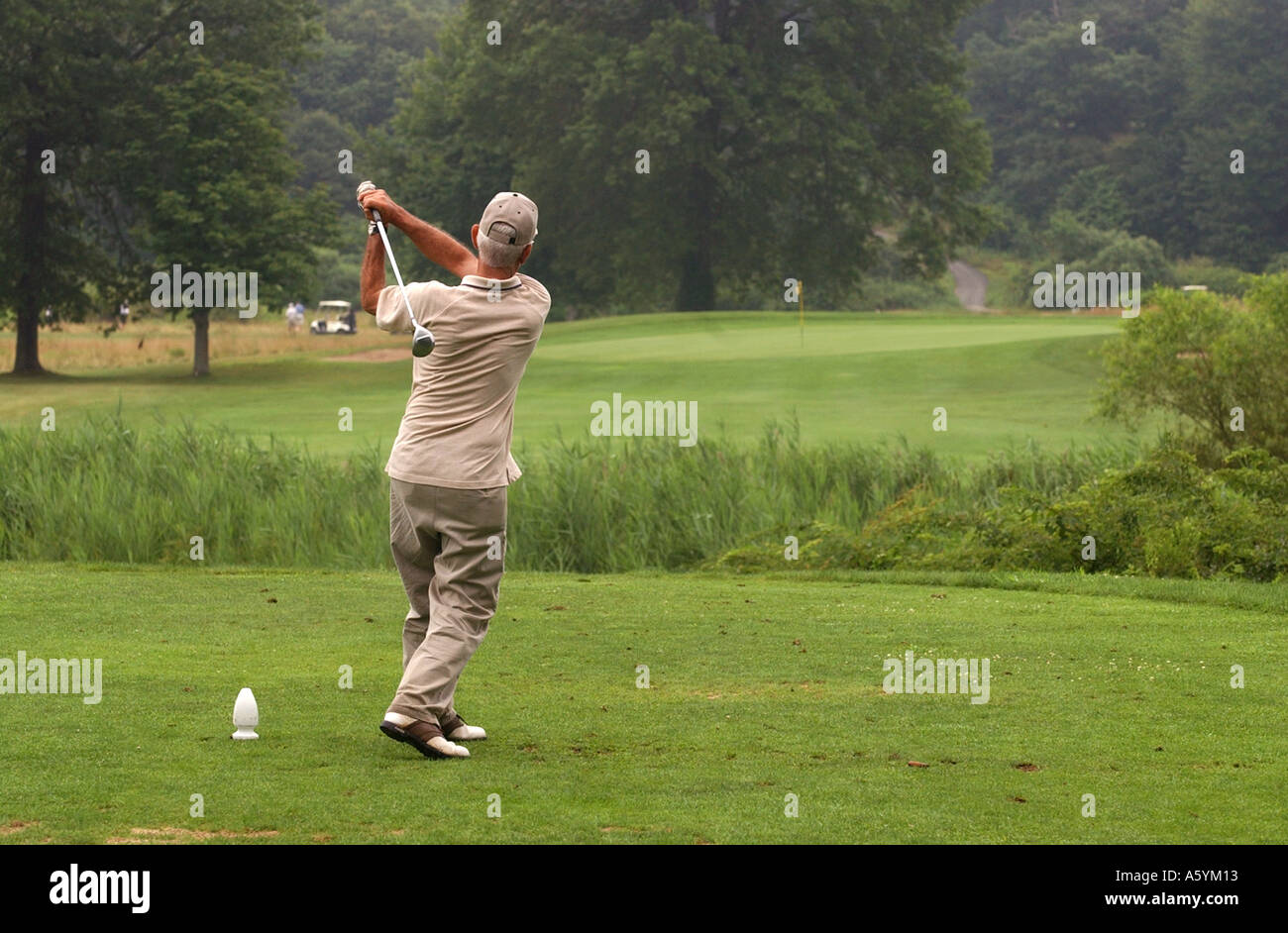 Golf Tee Shot Foto Stock