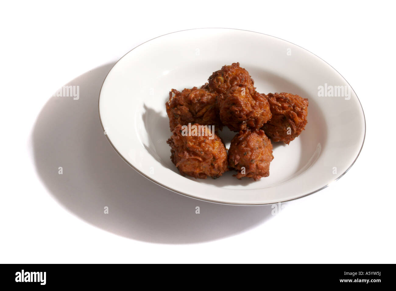 Cipolla grande Bhajis Foto Stock