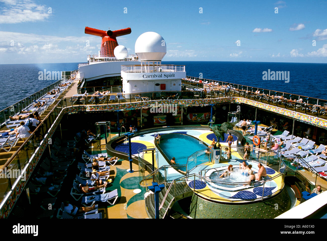 Caraibi nave da crociera Carnival Spirit Foto Stock