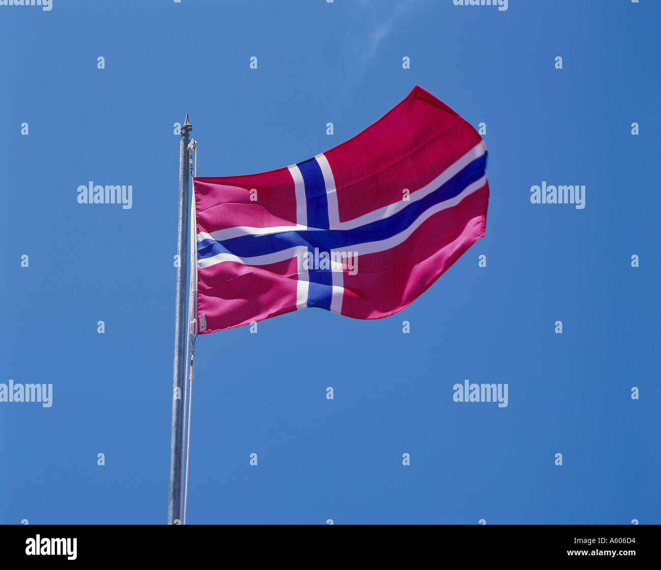 Bandiera norvegese Foto Stock