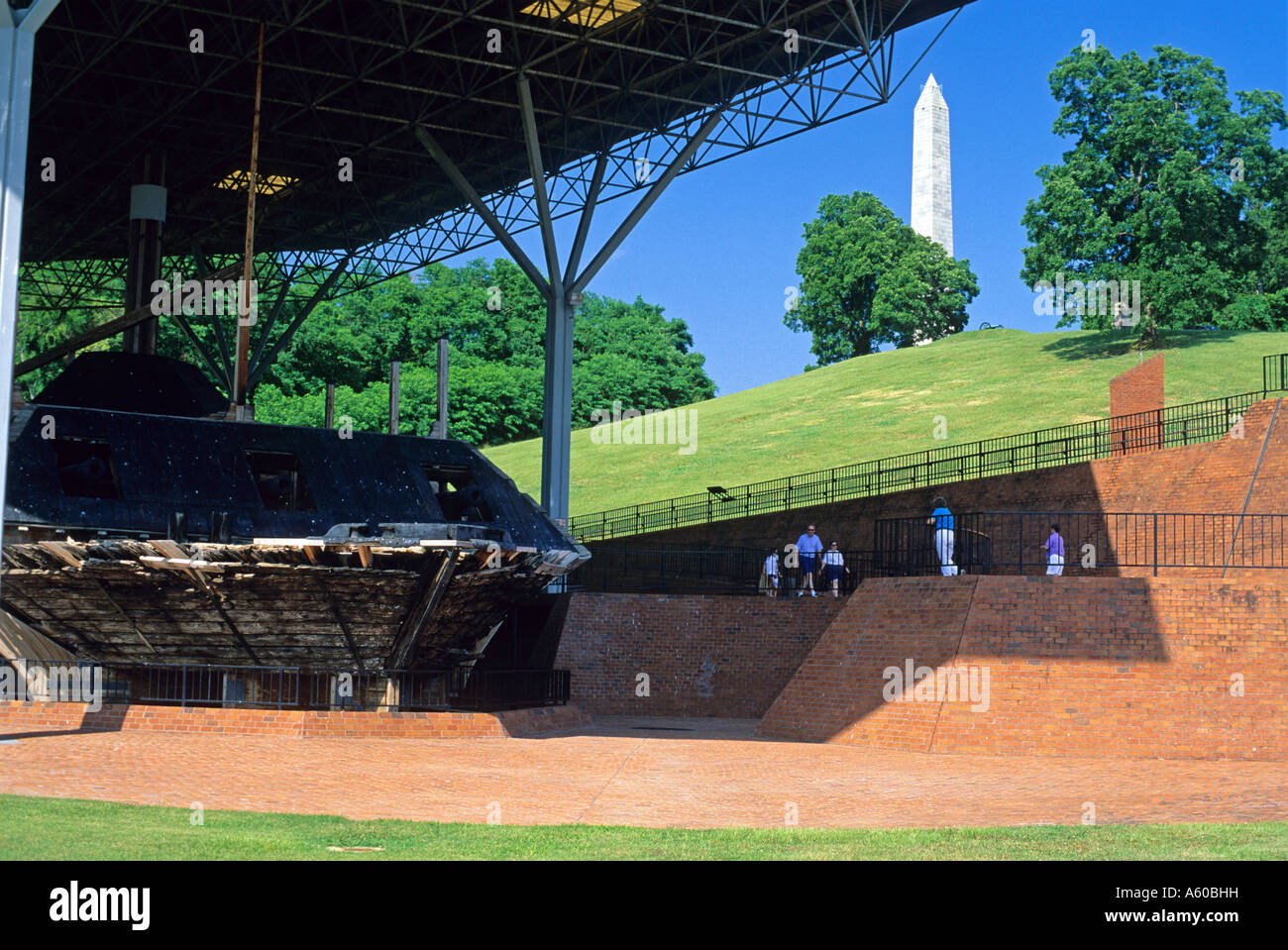 Corazzata cannoniere Cairo a Vicksburg National Military Park e campo di battaglia in Mississippi Foto Stock