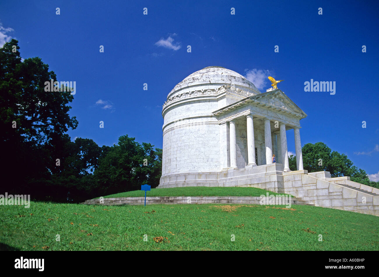 L'Illinois Monumento all'Vicksburg Military Park e campo di battaglia in Mississippi Foto Stock