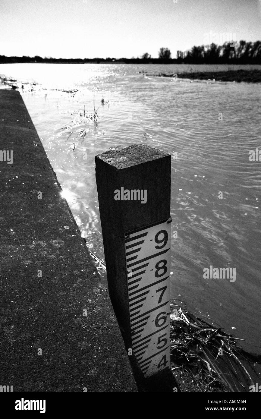 Inondazioni in Cambridgeshire Fens dell Foto Stock