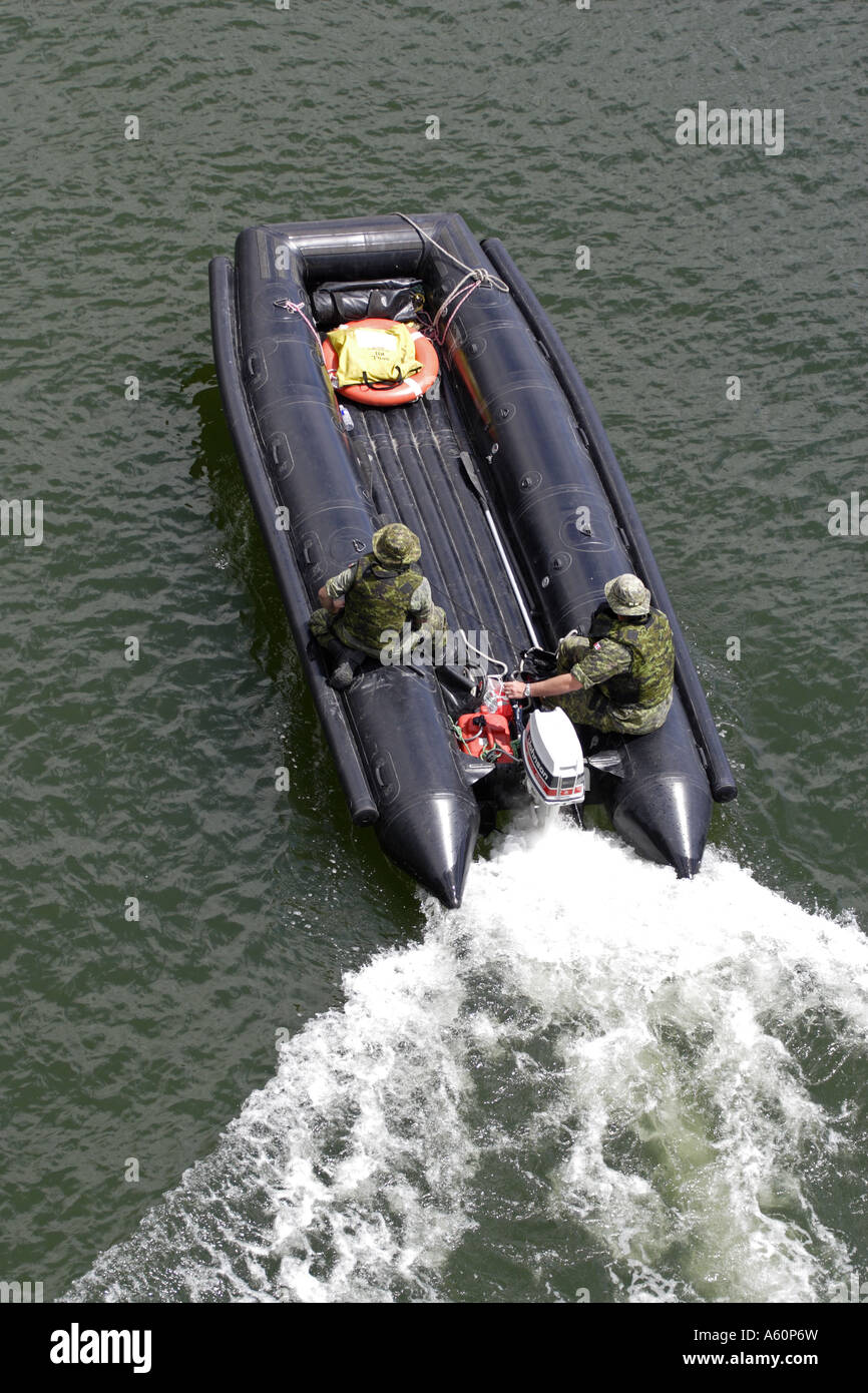 Militare canadese imbarcazione di pattuglia Foto Stock