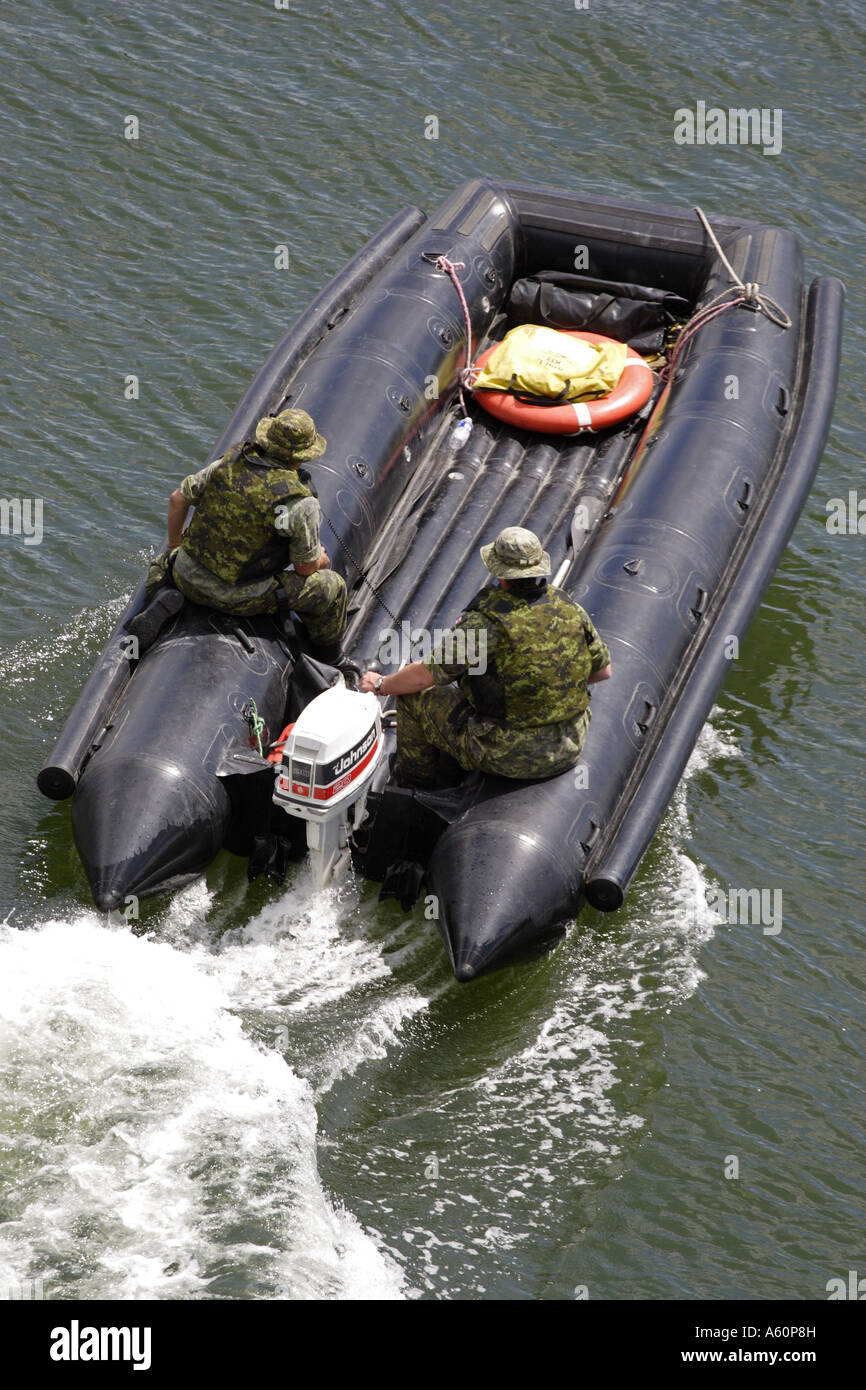 Militare canadese imbarcazione di pattuglia Foto Stock