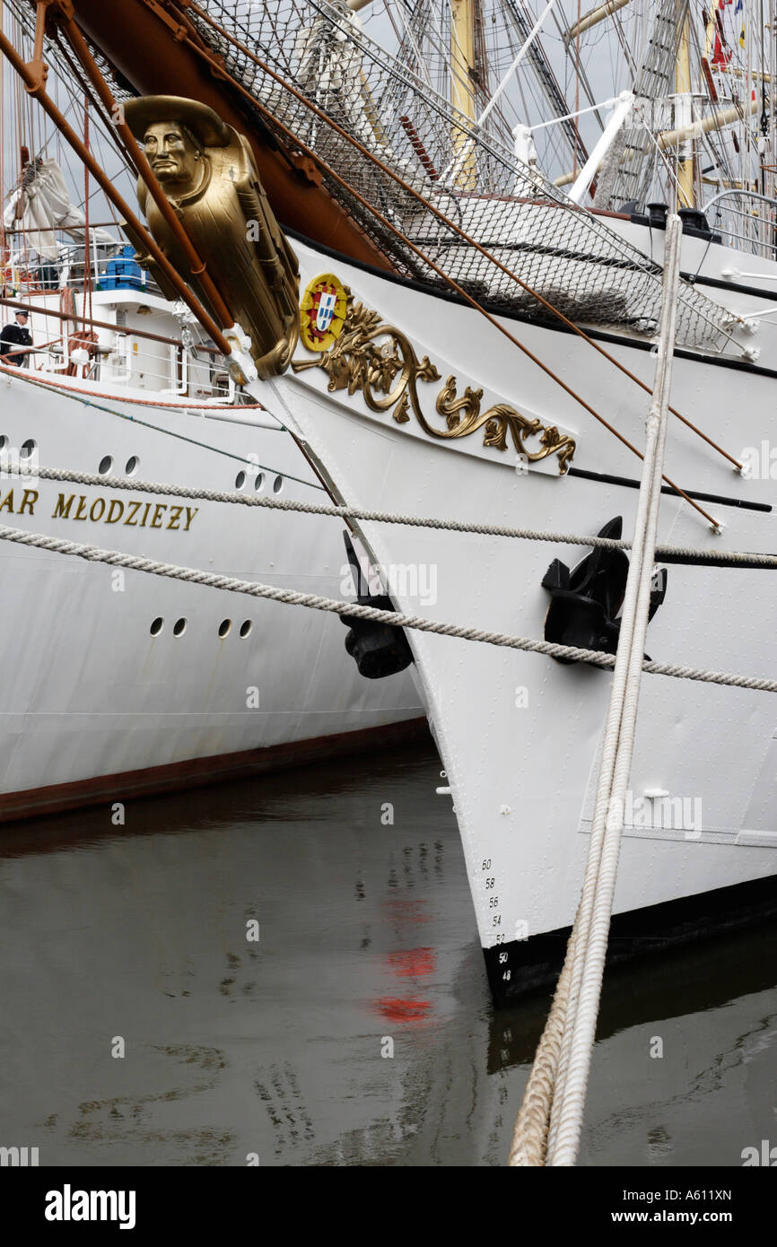 Tall Ship ormeggiato a Newcastle upon Tyne durante la Tall Ships Race Foto Stock