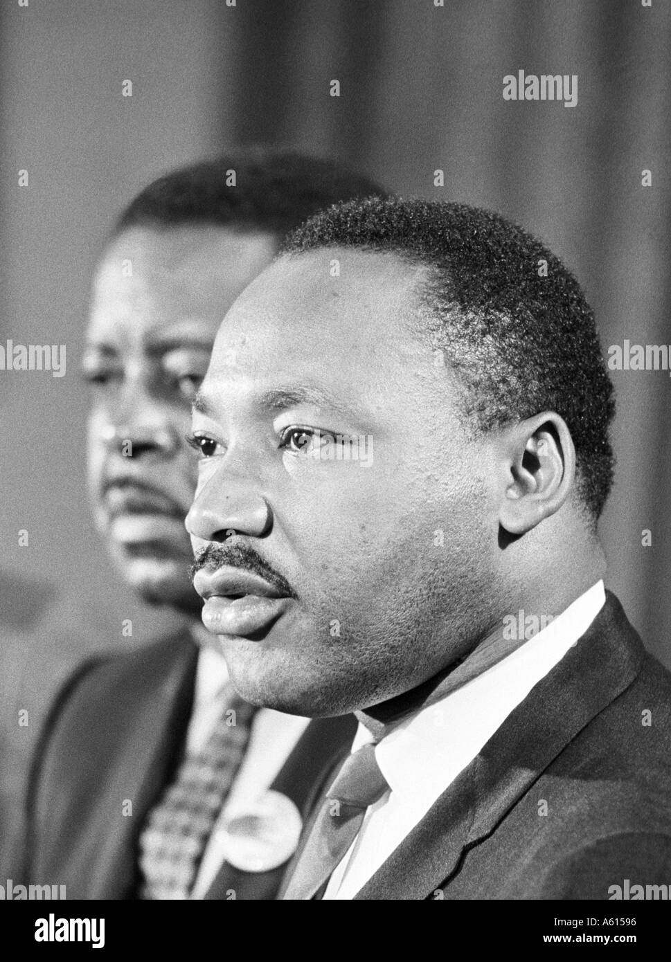 Martin Luther King Jr conferenza stampa Washington D C Foto Stock
