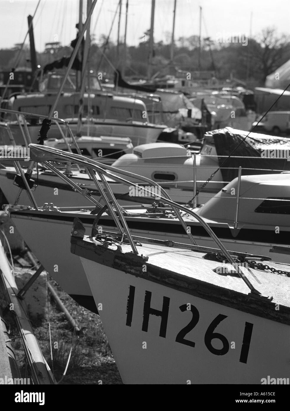 Gli yacht oltre l'inverno Foto Stock