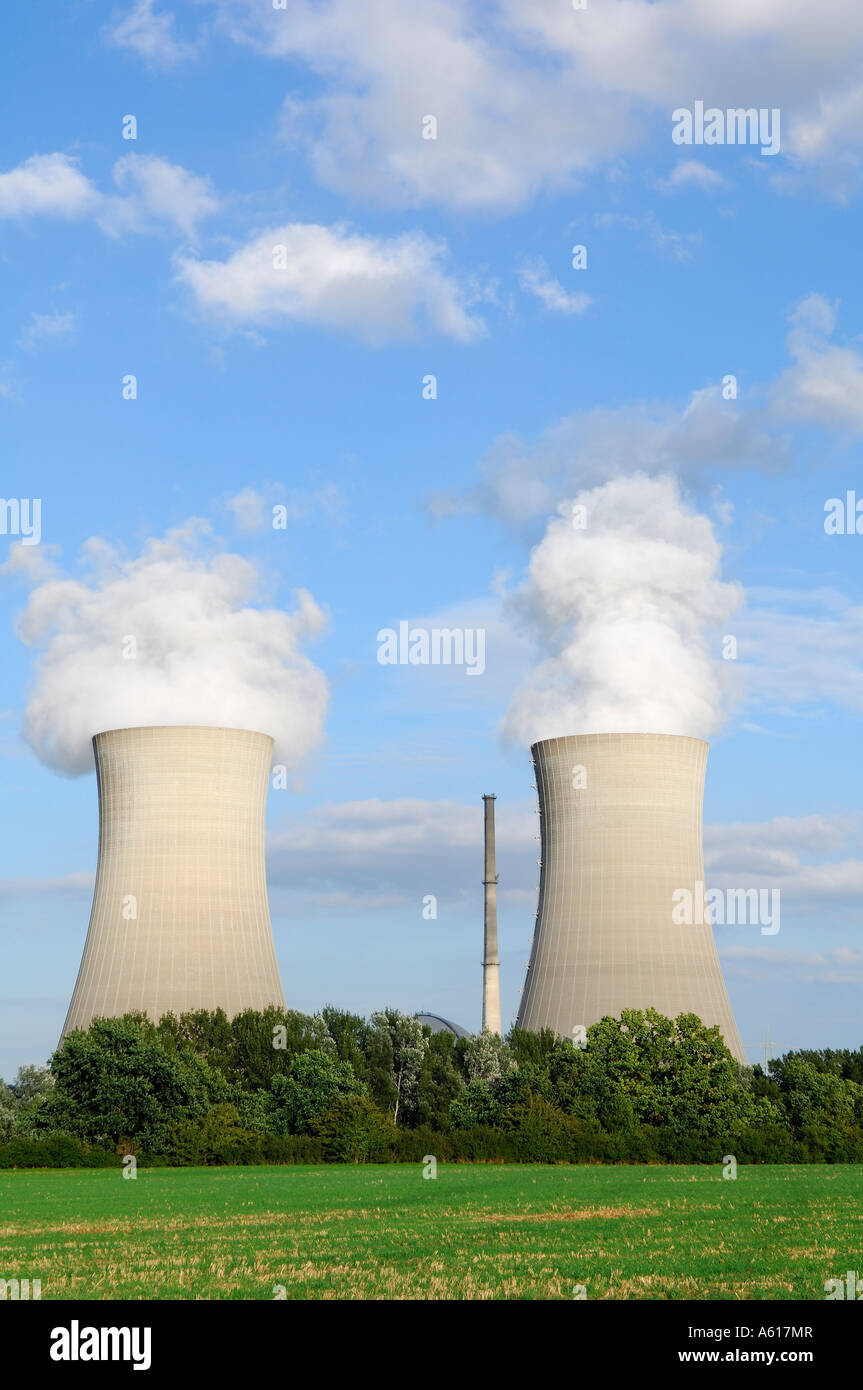 Nuklear power station Grafenrheinfeld, Eon, Unterfranken, Baviera, Germania Foto Stock