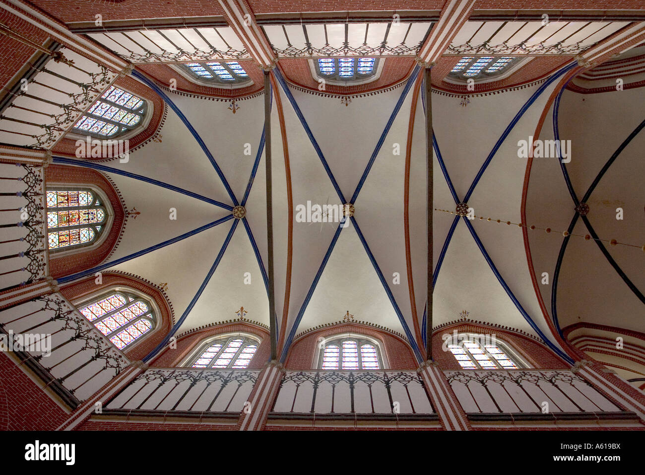 Il soffitto della Cattedrale, Bad Doberan, Mecklenburg-West Pommerania, Germania Foto Stock