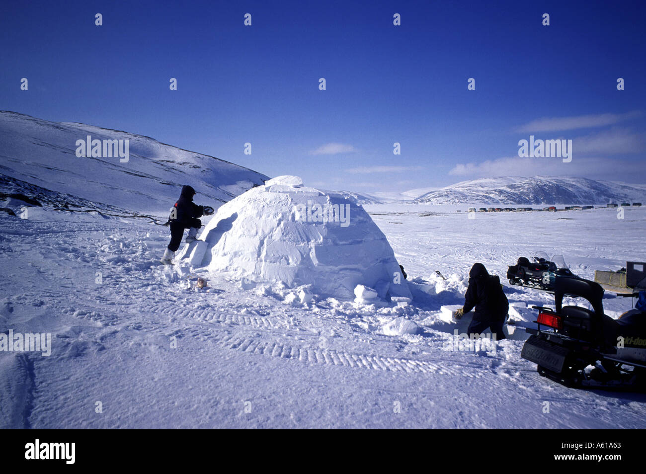 Edificio Inuit igloo Foto Stock