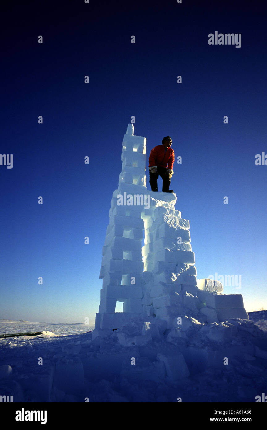 Scultura in neve Foto Stock