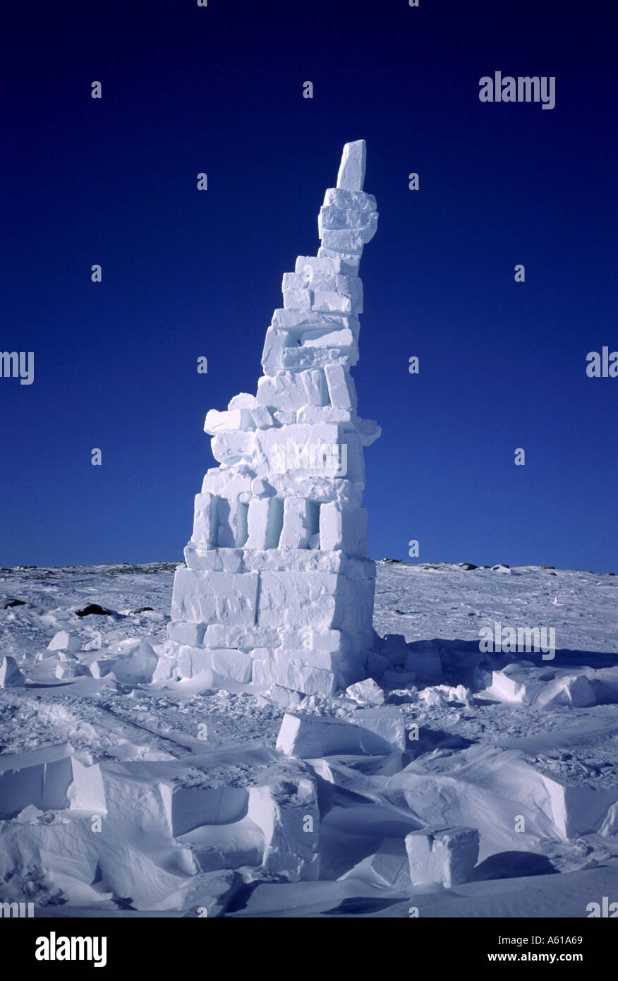Scultura in neve Foto Stock