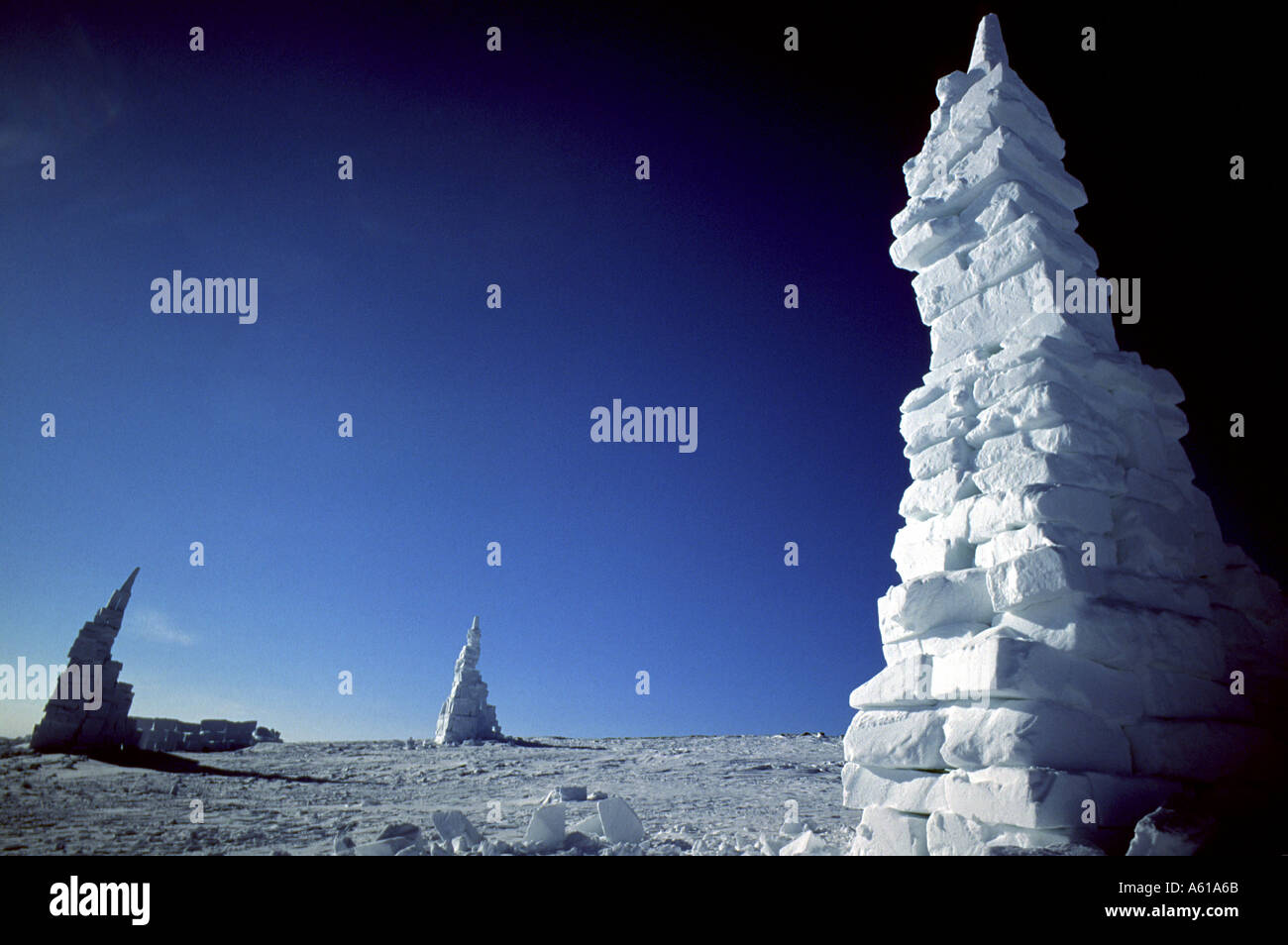 Scultura in neve Foto Stock