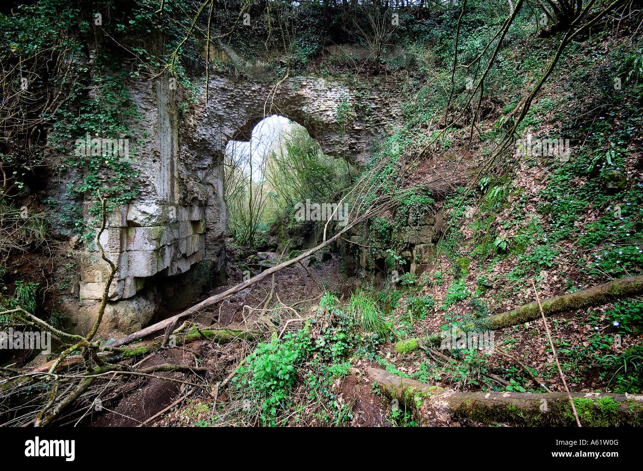 Ponte taulella, acquedotto nella campagna romana Foto Stock