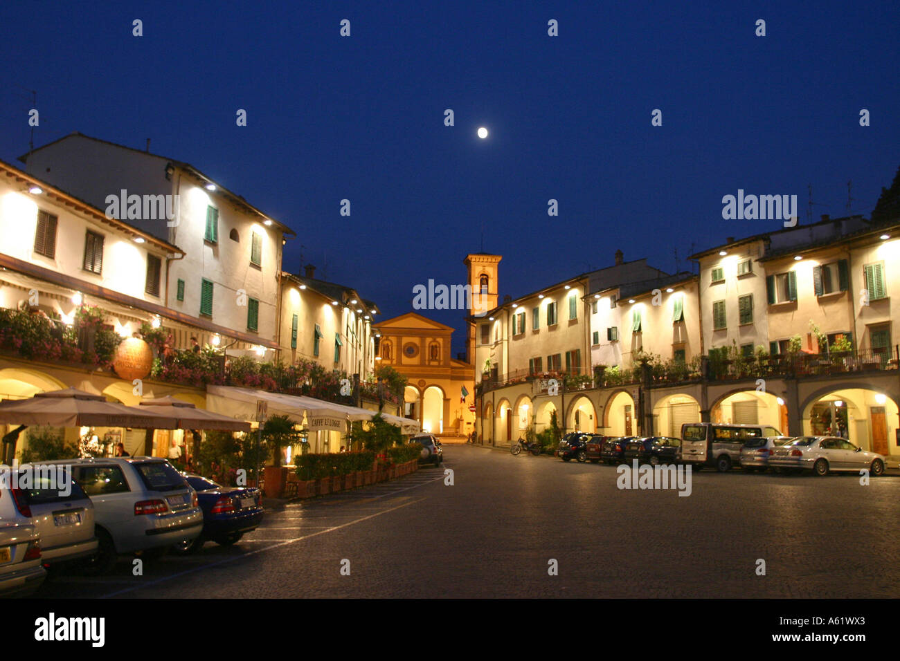 Piazza Matteotti di Greve in Chianti Toscana Italia Foto Stock