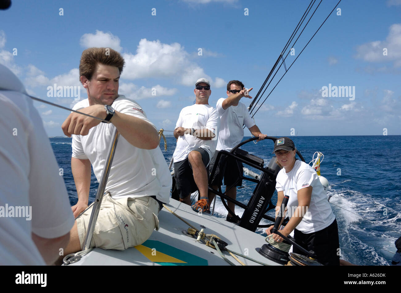 Mike Emma Sanderson John Kostecki ABN AMRO UNO St Maarten Foto Stock