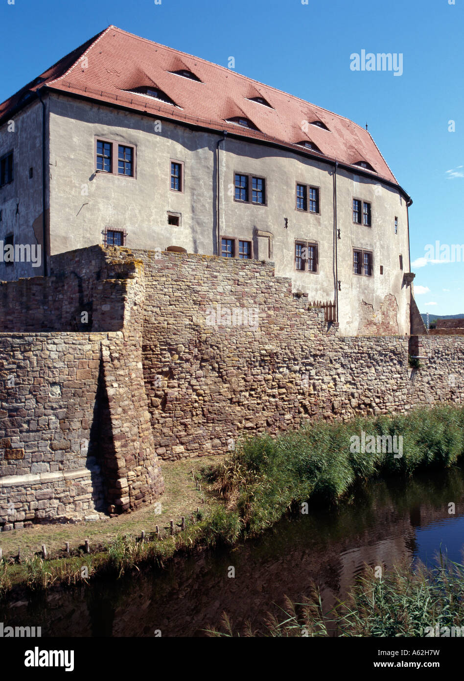 Heldrungen, Wasserburg, Kernbau, Süd-Flügel Foto Stock